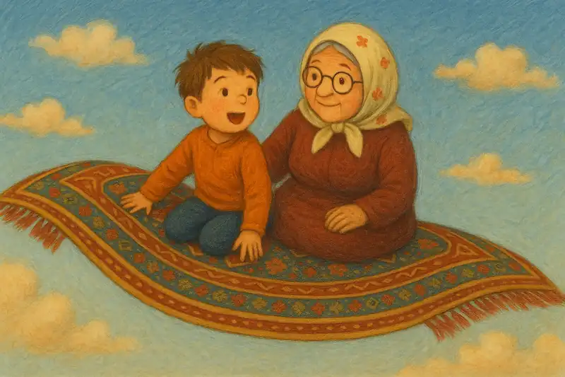 داستان علی و قالیچه ی جادویی مادربزرگ